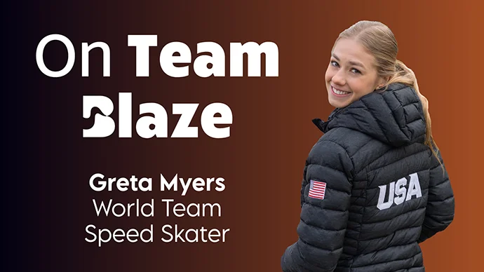 On Team Blaze: Greta Myers, World Team Speed Skater