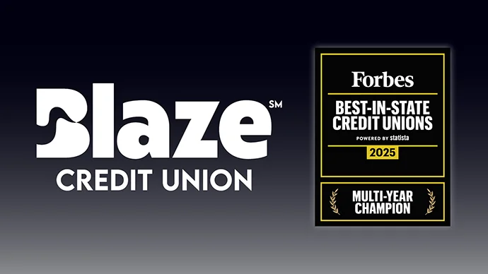 Blaze Credit Union: Forbes Best-in-State Credit Unions Multi-year Champion
