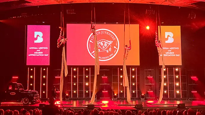 Circus Juventas performing at the Blaze Annual Meeting & Member Appreciation Day Circus Juventas performing at the Blaze Annual Meeting & Member Appreciation Day