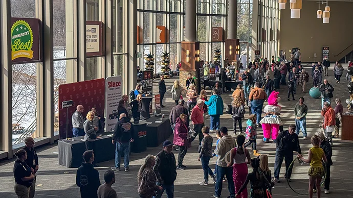 Attendees and Blaze employees at the Blaze Expo