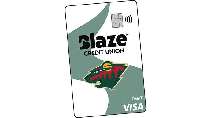 image of the Blaze Minnesota Wild Visa Debit Card