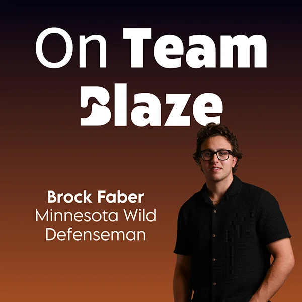 On Team Blaze: Brock Faber, Minnesota Wild Defenseman