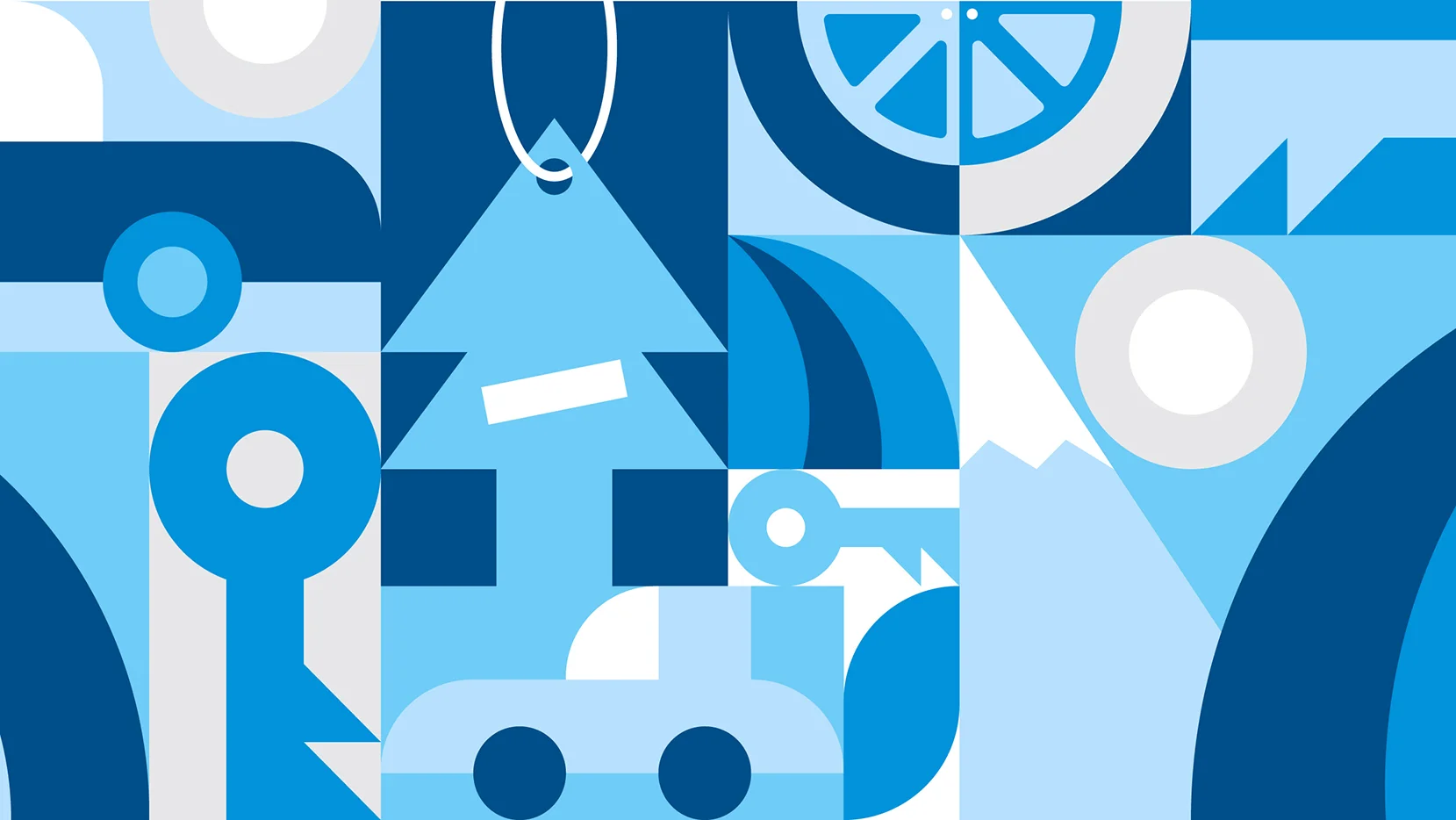 Graphic of car related items